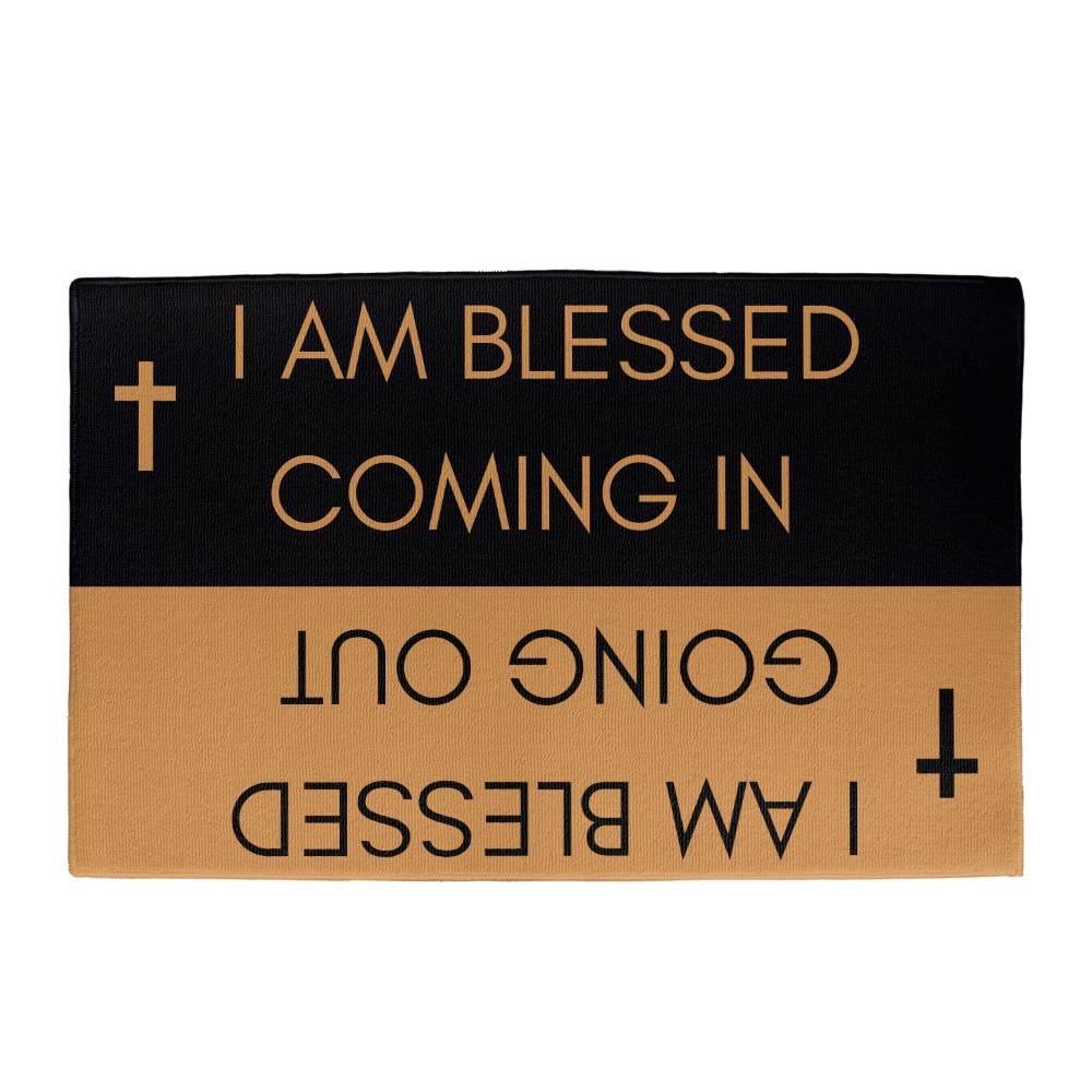 I Am Blessed Door Mat - Front Door Mat - Housewarming Gift - Apartment Door Mat - Indoor Doormat - Christmas Gifts