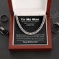 To My Man - Cuban Necklace Gold or Silver - First Anniversary Gift