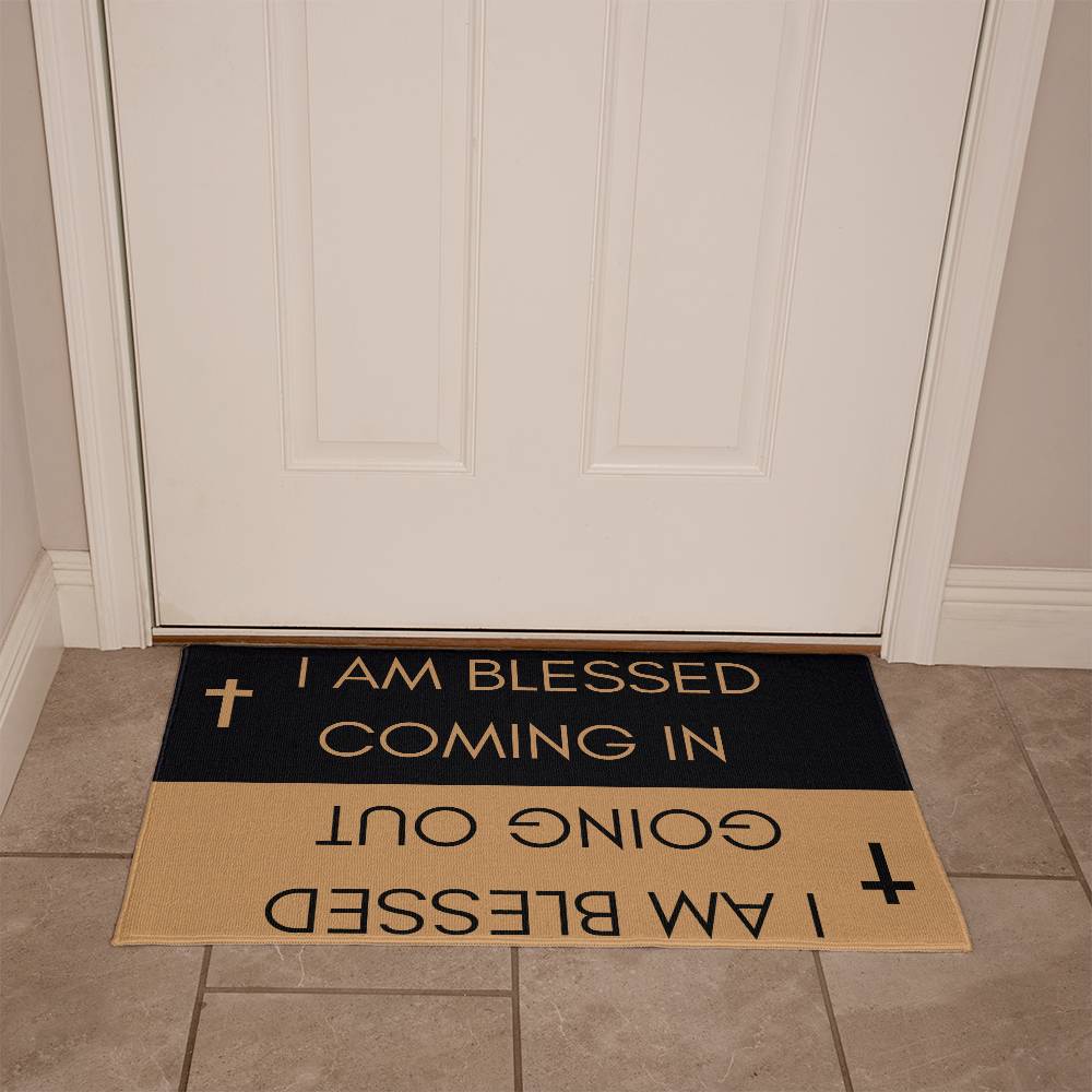 I Am Blessed Door Mat -  Front Door Mat - Housewarming Gift - Apartment Door Mat - Indoor Doormat - Christmas Gifts