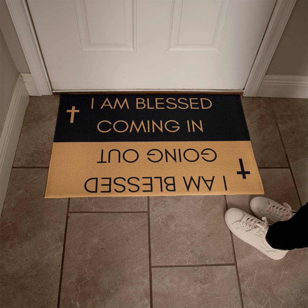 I Am Blessed Door Mat -  Front Door Mat - Housewarming Gift - Apartment Door Mat - Indoor Doormat - Christmas Gifts