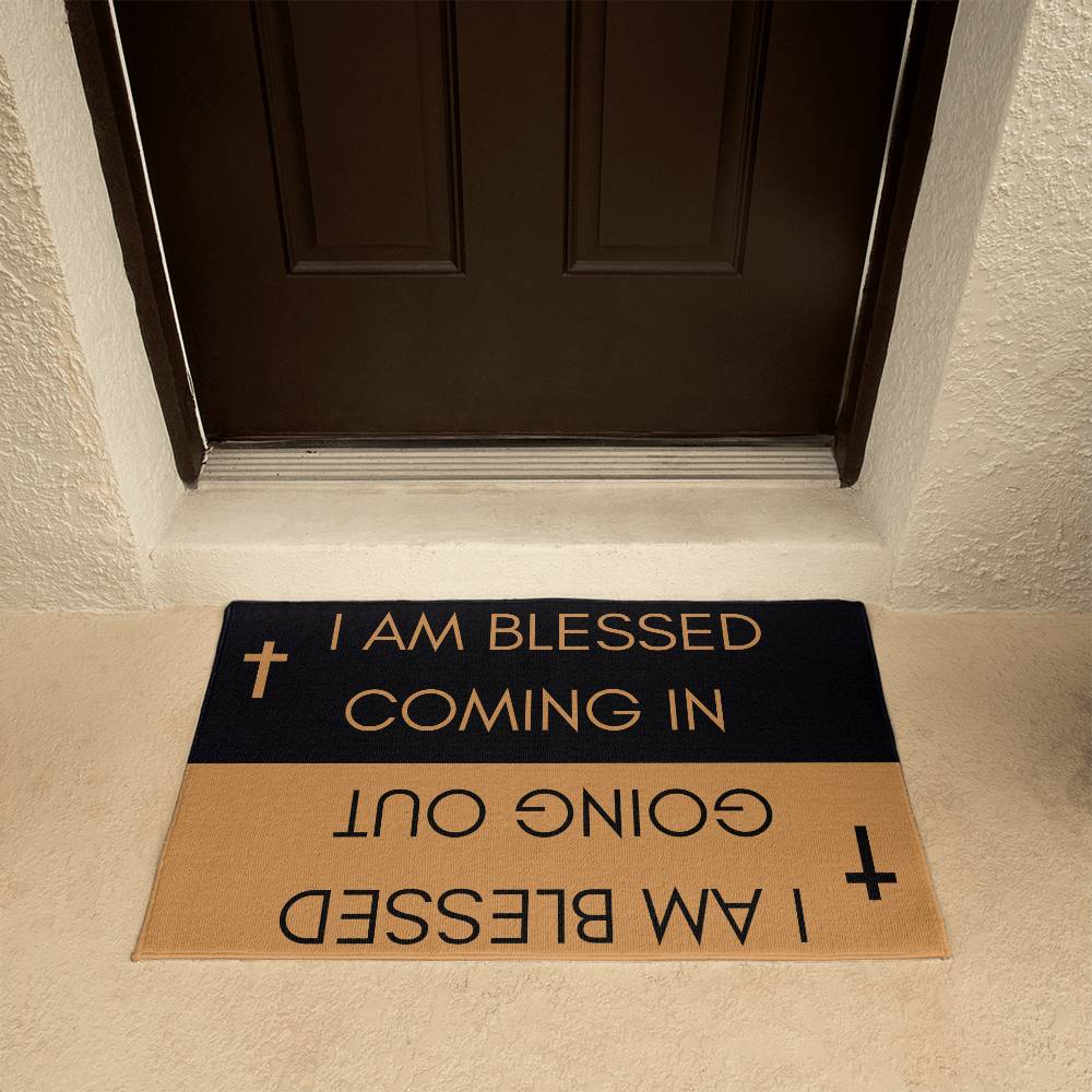 I Am Blessed Door Mat -  Front Door Mat - Housewarming Gift - Apartment Door Mat - Indoor Doormat - Christmas Gifts