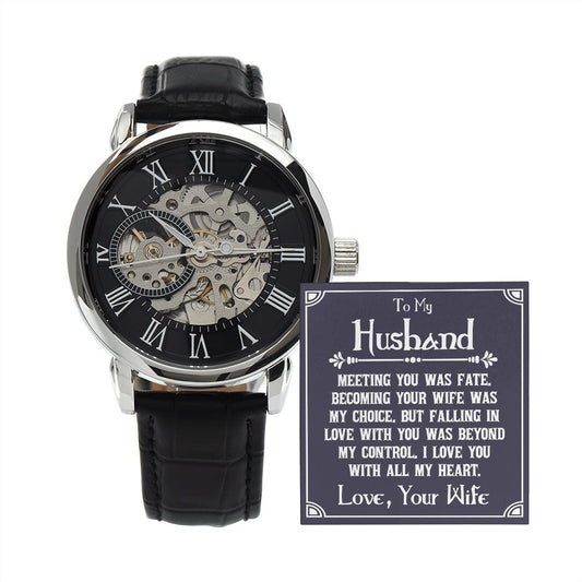 To My Husband - Watch Gift for Husband w/ Meaningful Message Card