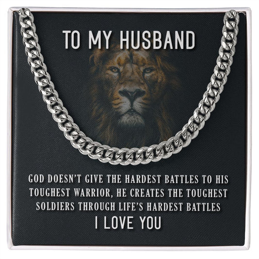 To My Husband - Cuban Chain Necklace Gift for Husband