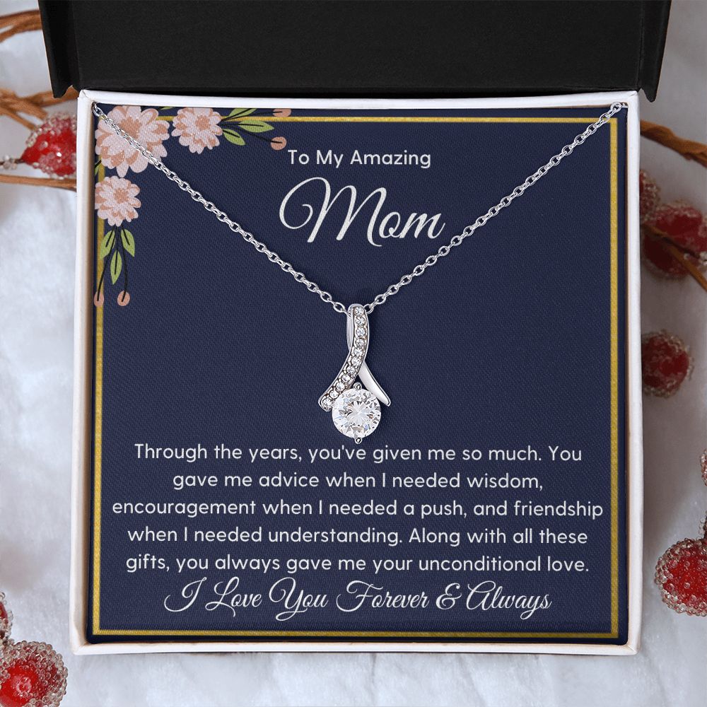 To My Mom - Alluring Beauty Necklace Gift for Mom